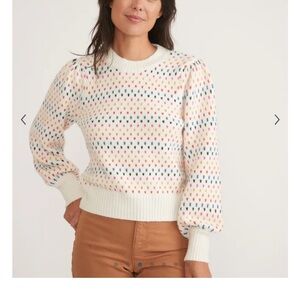 Marine Layer Alma Puff Sleeve Sweater S
